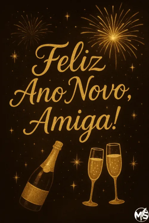 Cartão Ano Novo Amiga