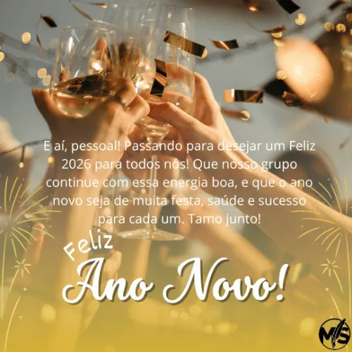 Cartão Ano Novo Grupo Amigos