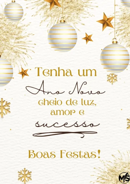 Cartão Ano Novo Luz