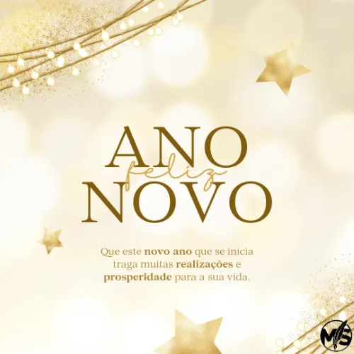 Cartão Ano Novo Luzes Realizações