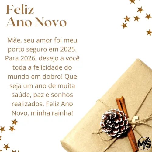 Cartão Ano Novo Mãe Gratidão