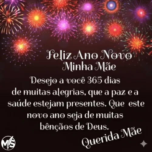 Cartão Ano Novo Mãe