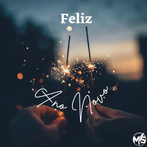 Cartão Ano Novo Minimalista