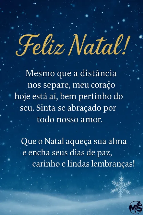 Cartão Natal Distância